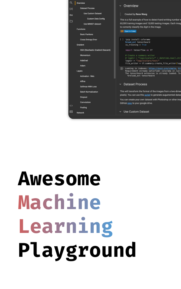 Awesome Machine Learning Playground